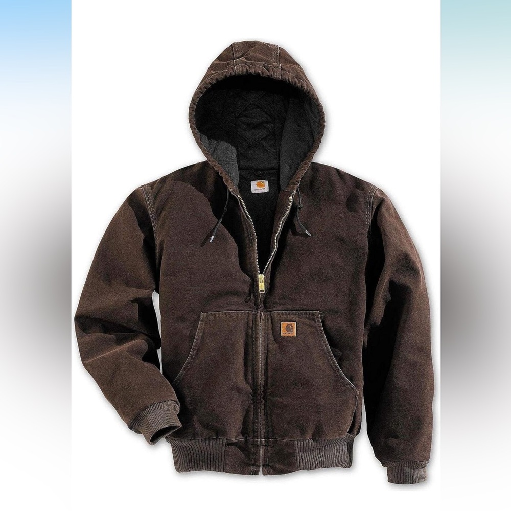 Carhartt Men's
J130 Sandstone Active Jacket with a quilted flannel lining